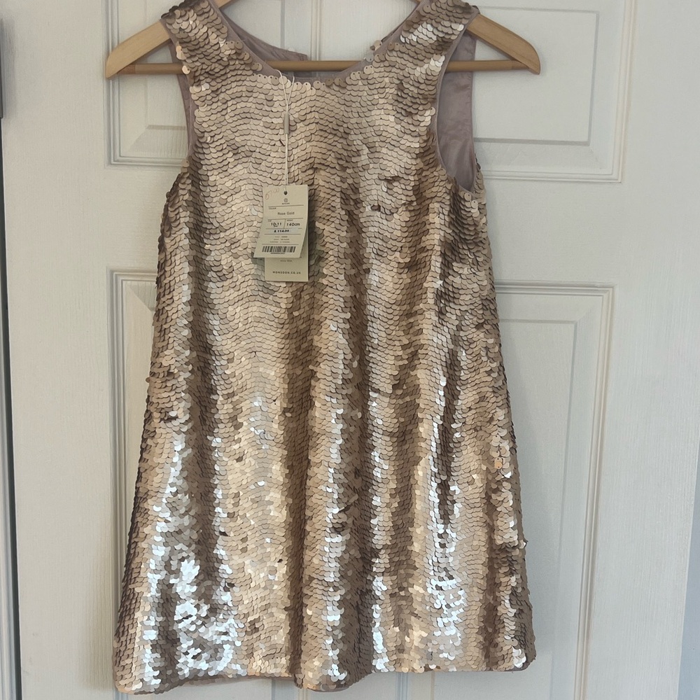 Monsoon Shimmering Rose Sequin Dress